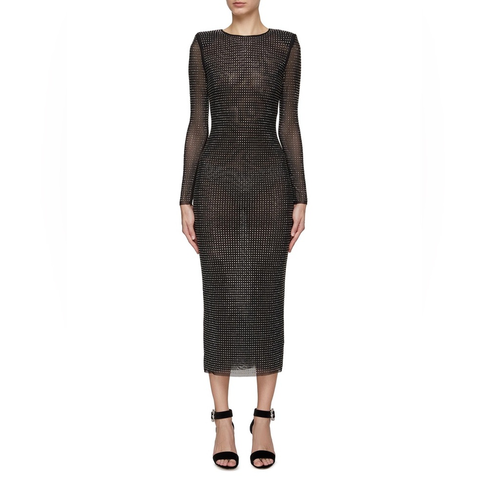SELF-PORTRAIT rhinestone
The GG crystal-embellished mesh midi dress size 0